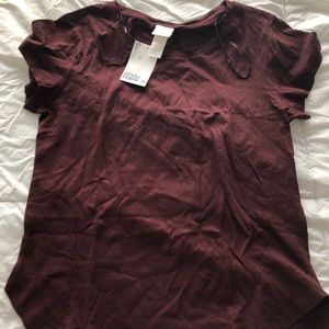 new burgundy t-shirt
